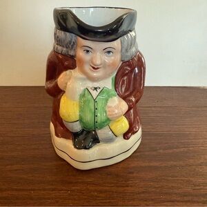 VINTAGE STAFFORDSHIRE WARE Toby Jug Character Pitcher MUG Colonial 898 England
